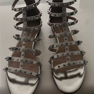 Valentino Rockstud Flat Sandals Size 38